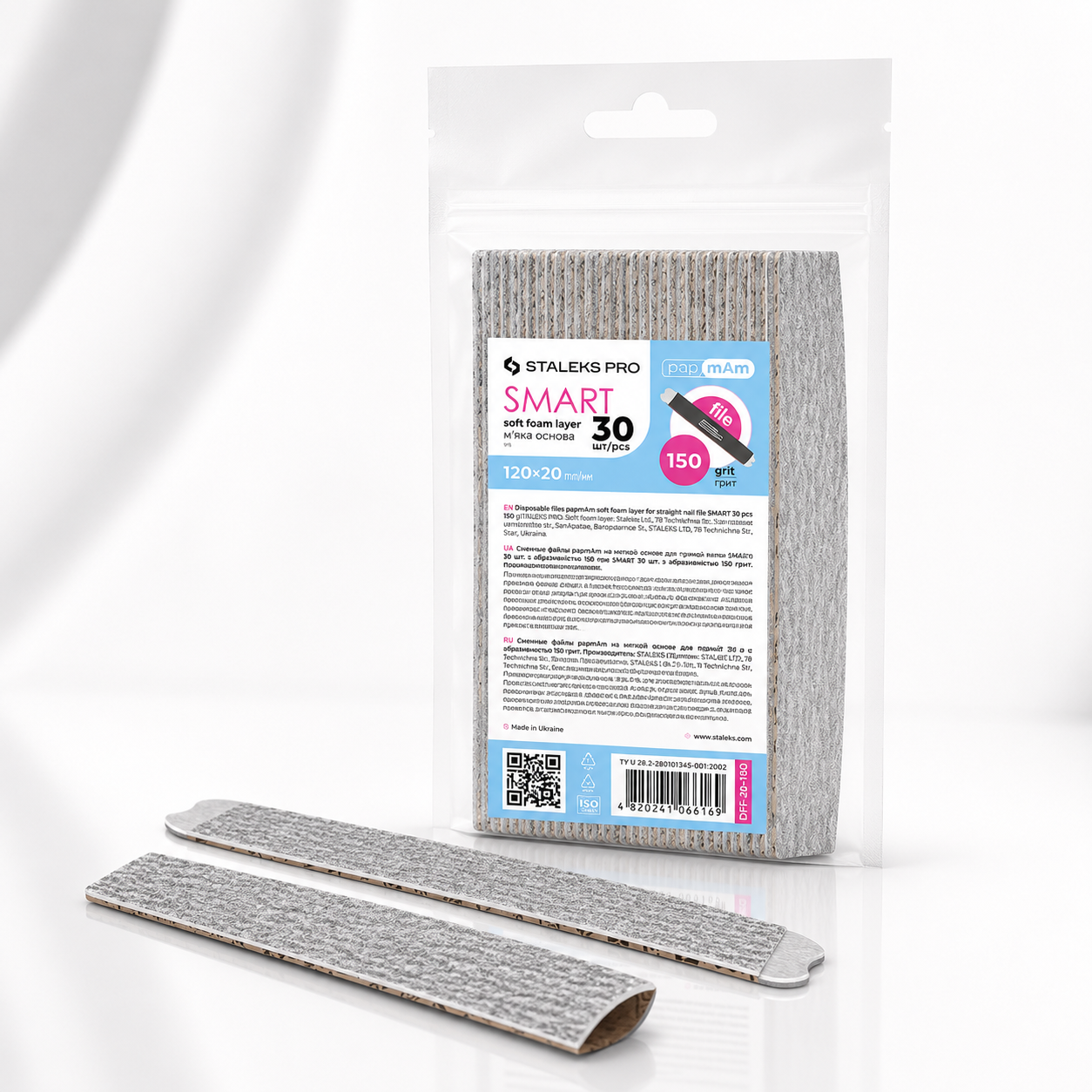 Disposable files papmAm on a soft foam layer SMART 20 150 grit (30 pcs)
