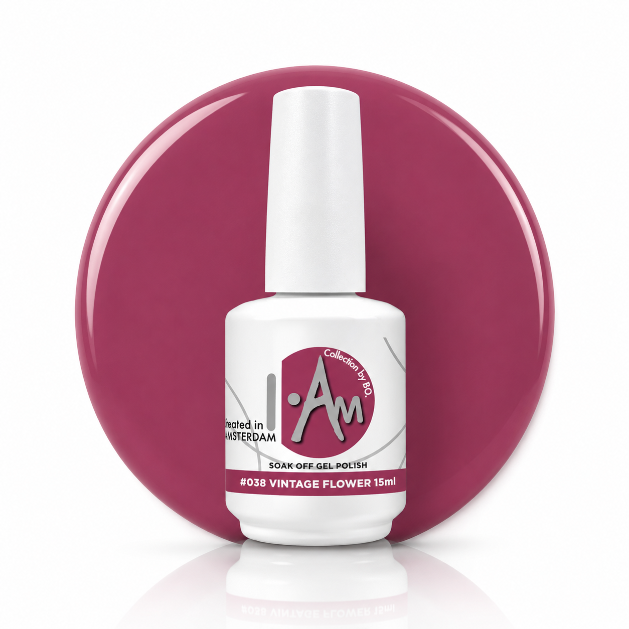 I.Am by BO. Soak Off Gel Polish #038 Vintage Flower 15ml