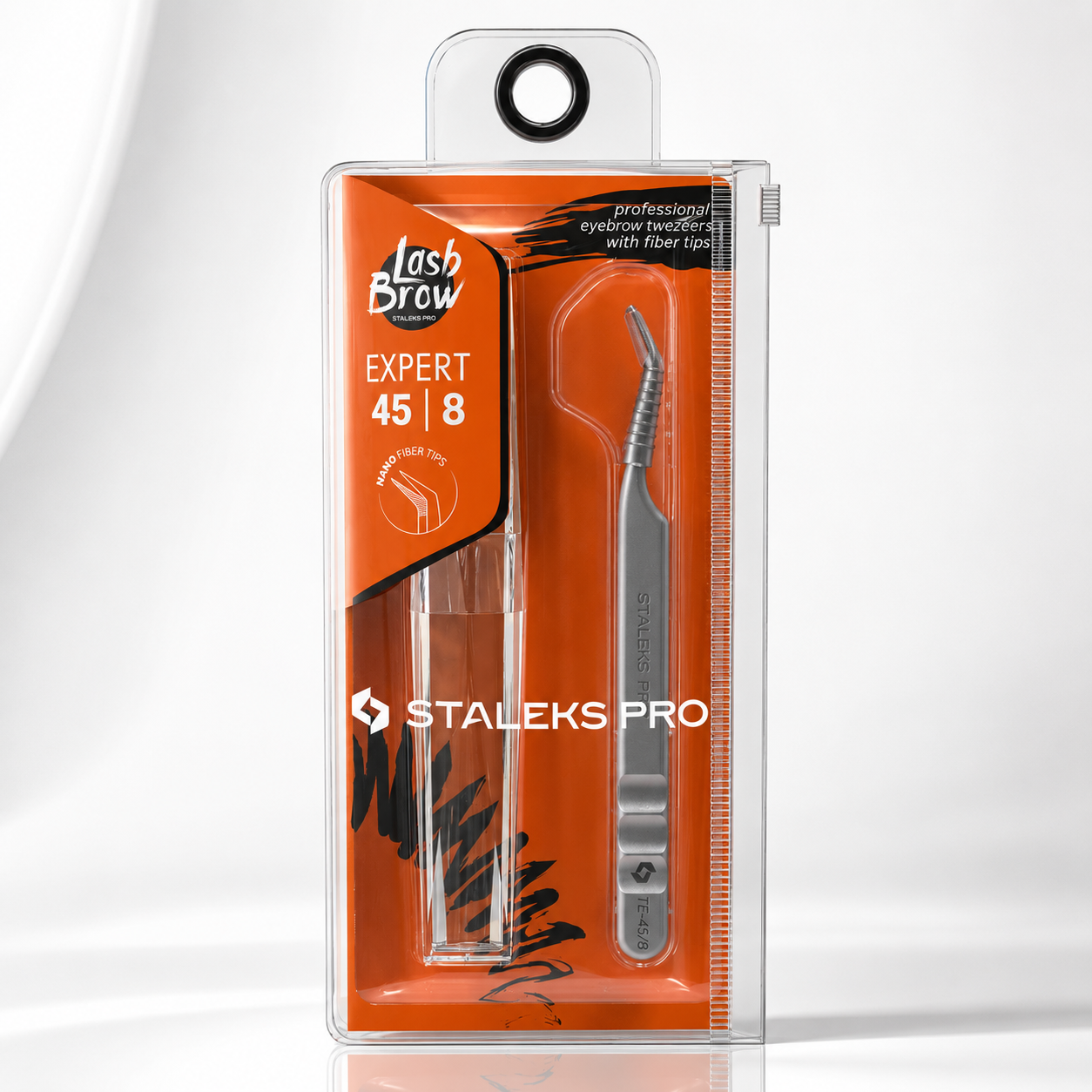 Professional Eyelash Tweezers with Fiber Tips EXPERT 45 TYPE 8