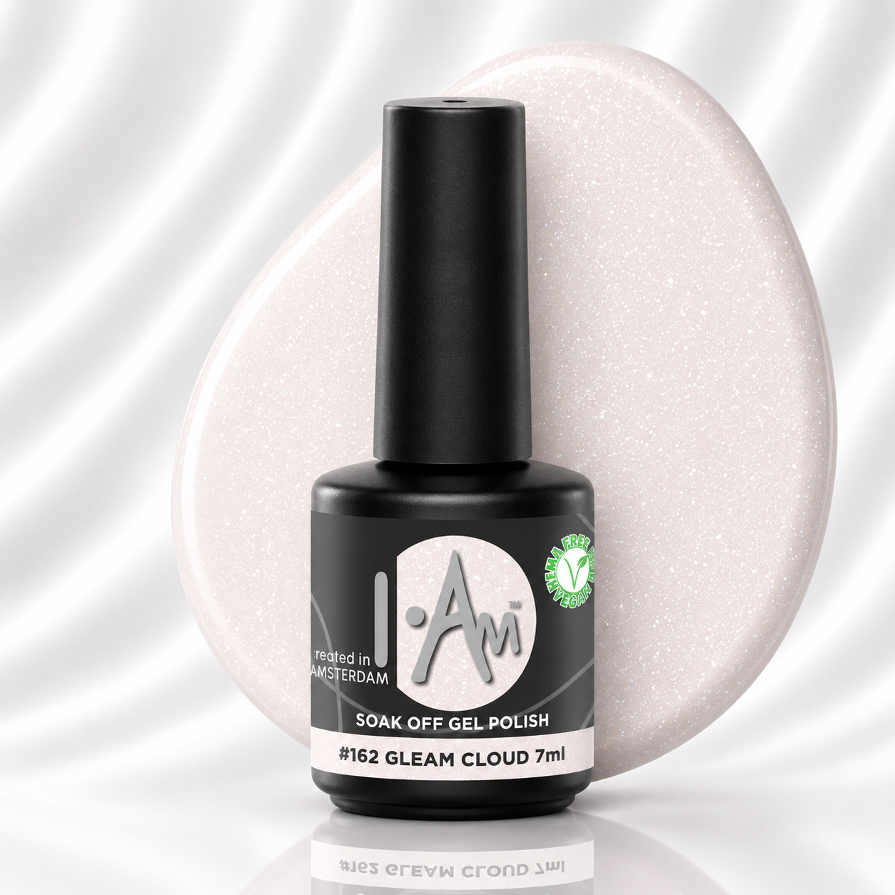 I.Am Soak Off Gel Polish #162 Gleam Cloud( White Shimmery)  7ml
