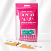 Disposable white files for crescent nail file on a soft foam layer EXPERT 40 100 grit (30 pcs)