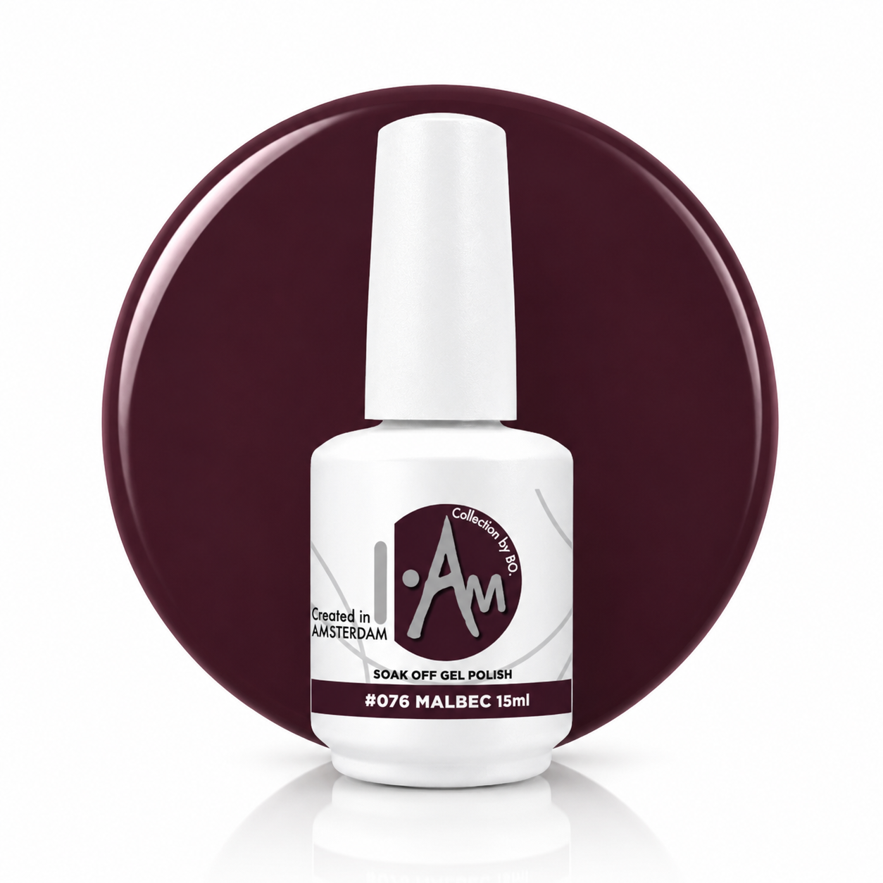 I.Am by BO. Soak Off Gel Polish #076 Malbec 15ml