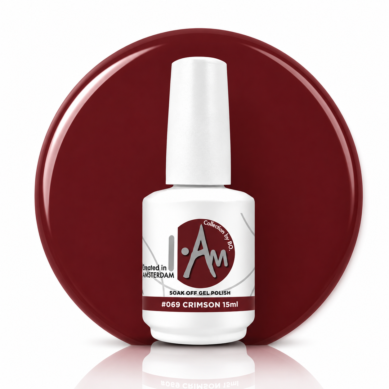 I.Am by BO. Soak Off Gel Polish #069 Crimson 15ml