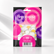 Disposable white files on soft foam layer for pedicure disc PODODISC M EXPERT 180 grit (50 pcs)