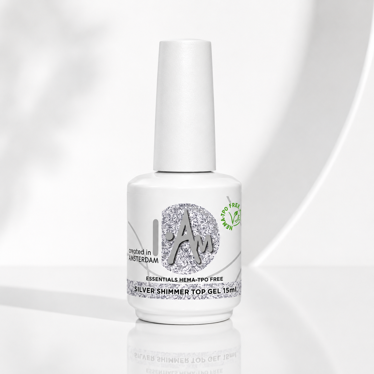 I.Am by BO. Silver Shimmer Top gel HEMA & TPO FREE 15ml