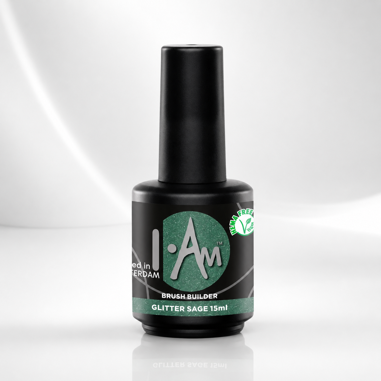 I.Am  Brush Builder Glitter Sage 15ml