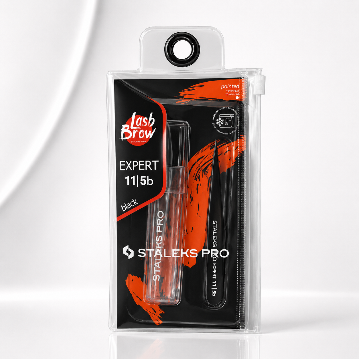 Eyebrow Tweezers EXPERT 11 TYPE 5b Point Black