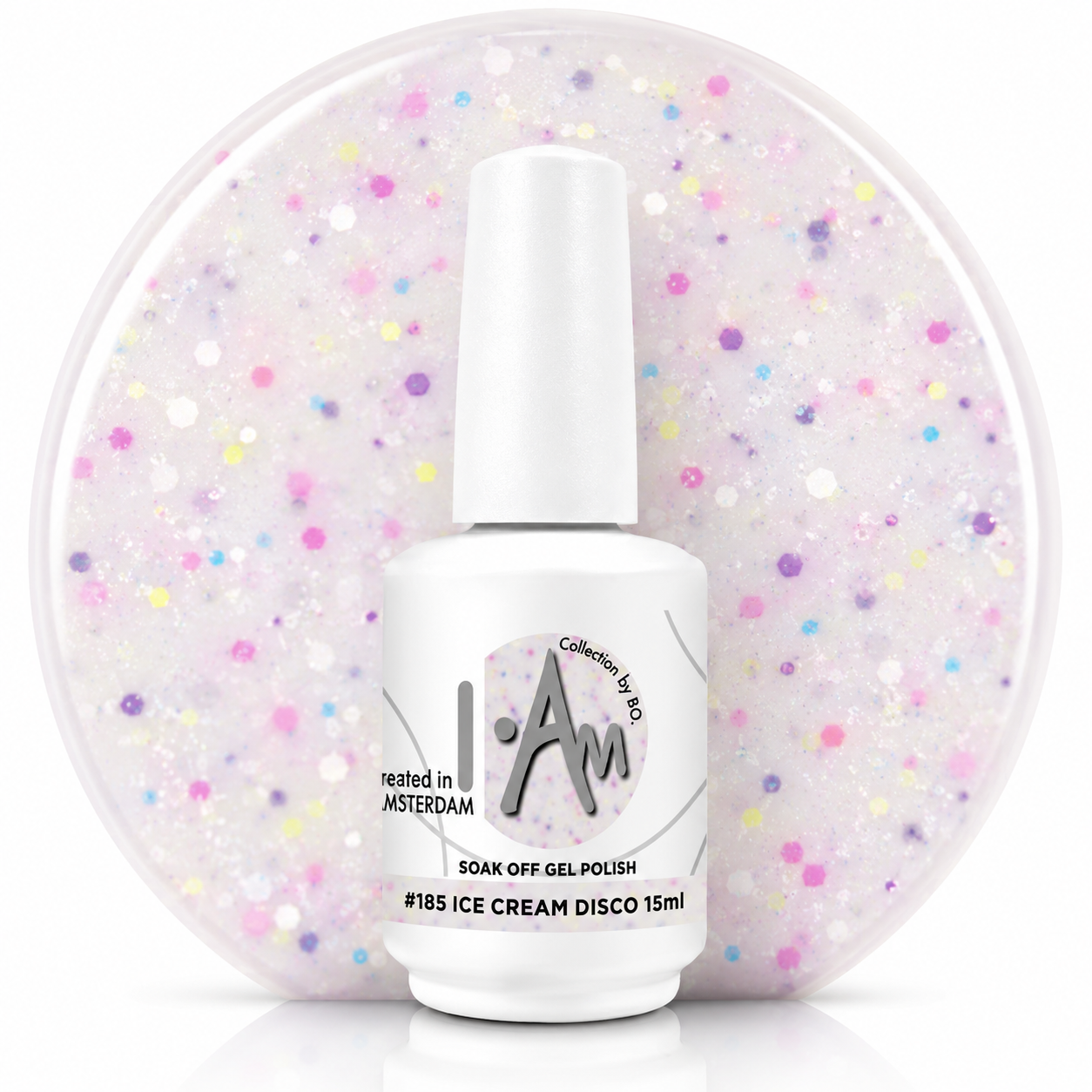 I.Am By BO. Gel Polish – #185 – Ice Cream Disco 15ml.