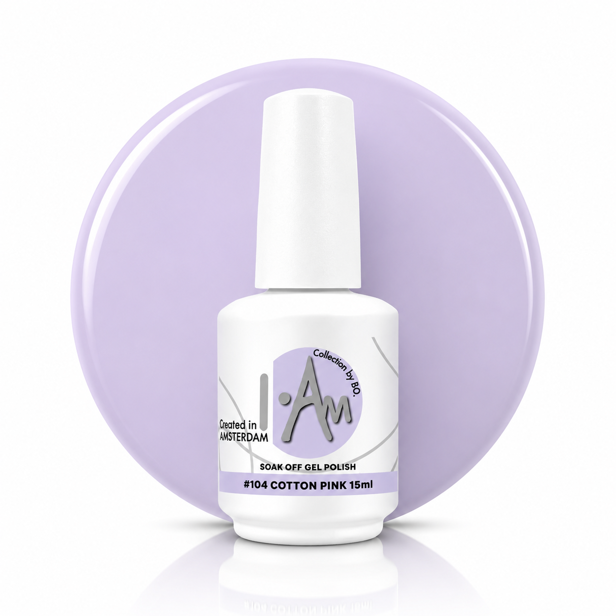 I.Am by BO. Soak Off Gel Polish #104 Cotton Pink 15ml