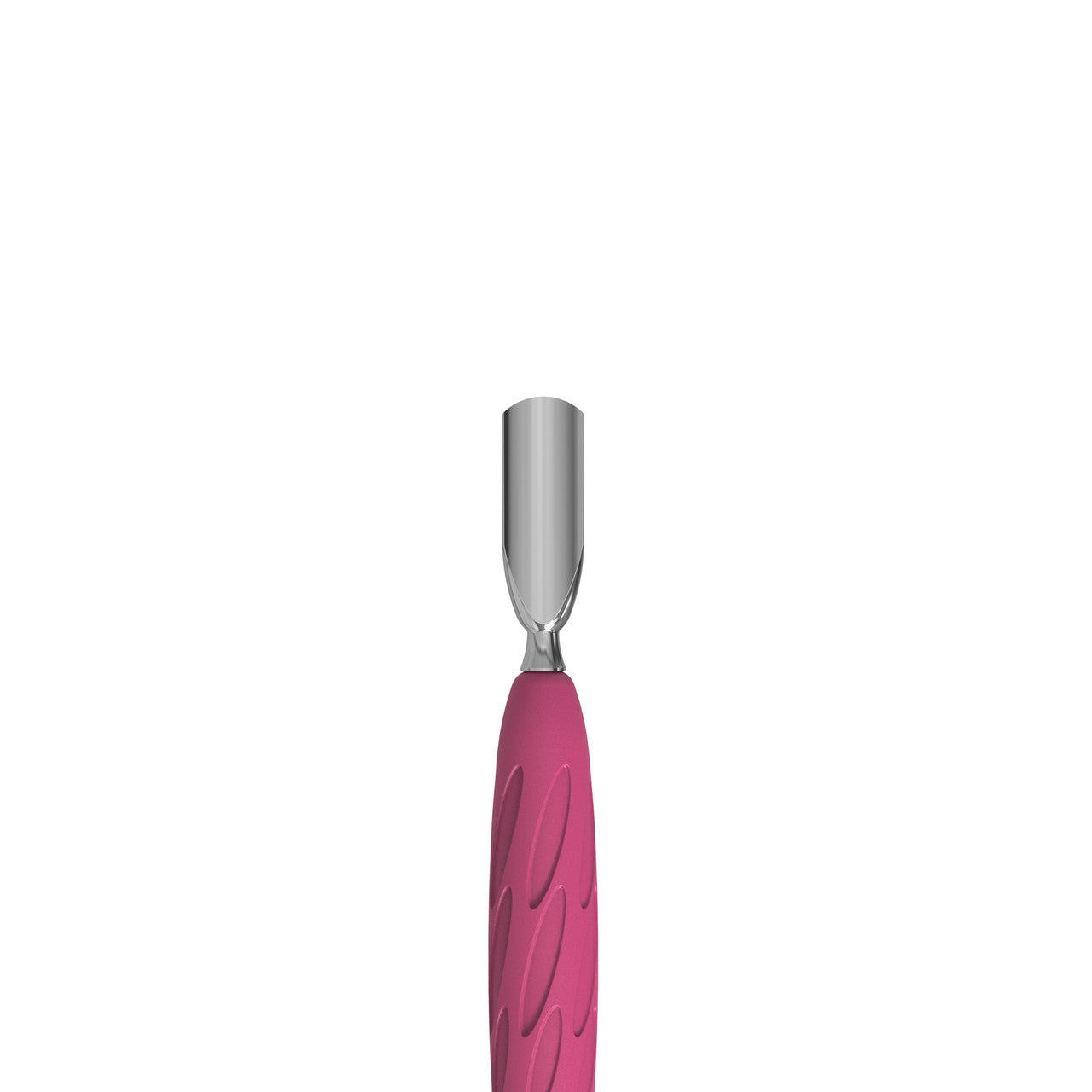 Manicure pusher Gummy with silicone handle UNIQ 10 TYPE 5 (rounded narrow pusher and straight blade)