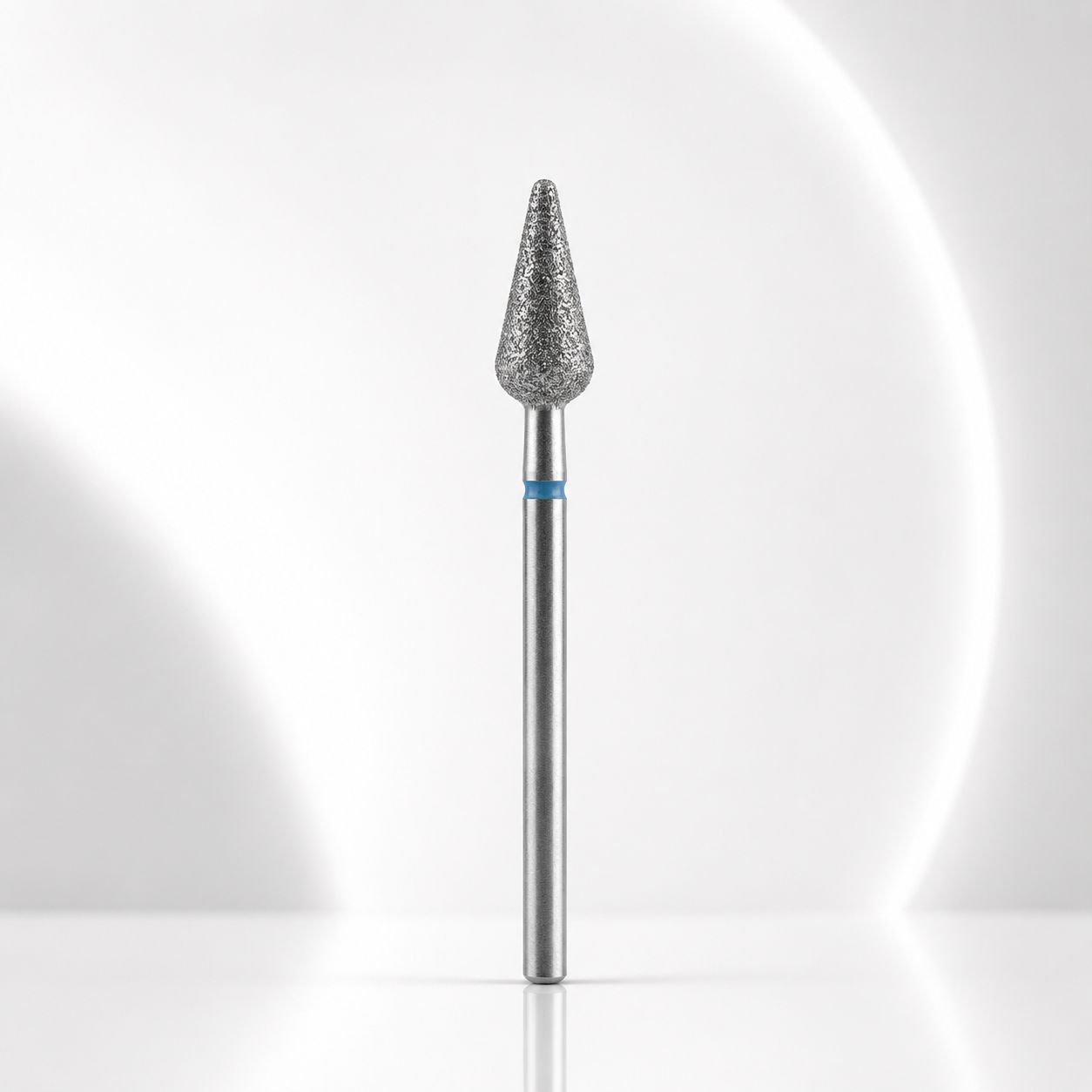 Diamond nail drill bit pointed pear blue EXPERT head diameter 4 mm / working part 12 mm