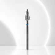 Diamond nail drill bit pointed pear blue EXPERT head diameter 4 mm / working part 12 mm