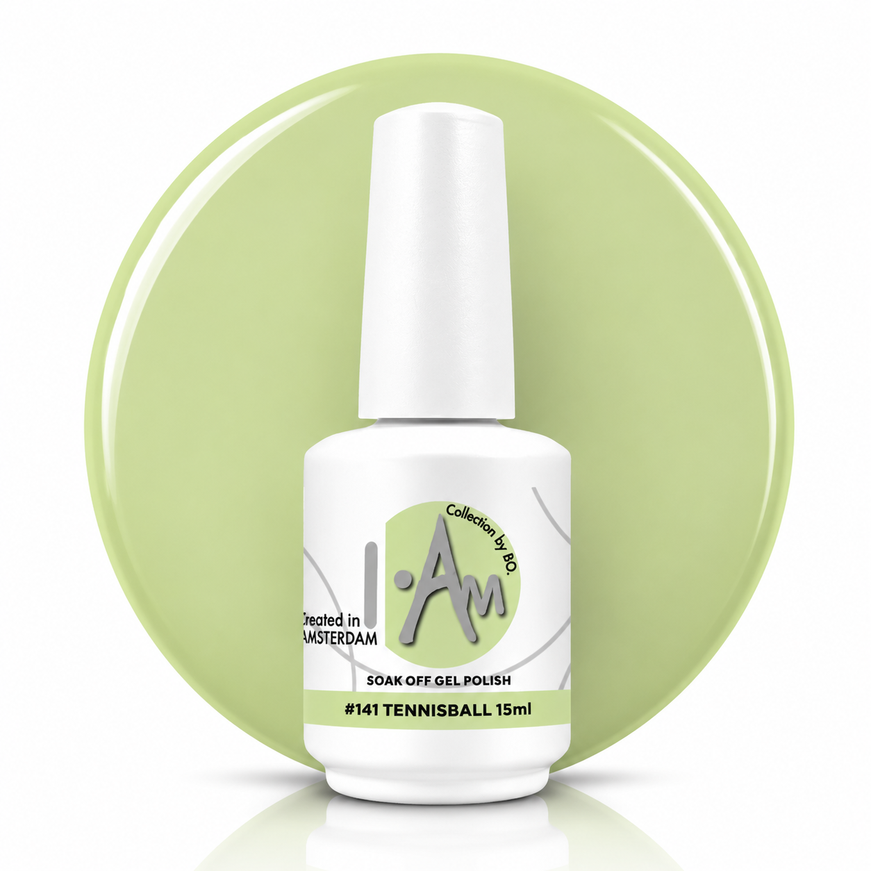 I.Am by BO. Soak Off Gel Polish #141 Tennisball 15ml