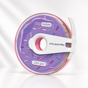 Disposable white abrasive tape papmAm EXPERT 240 grit in a plastic case