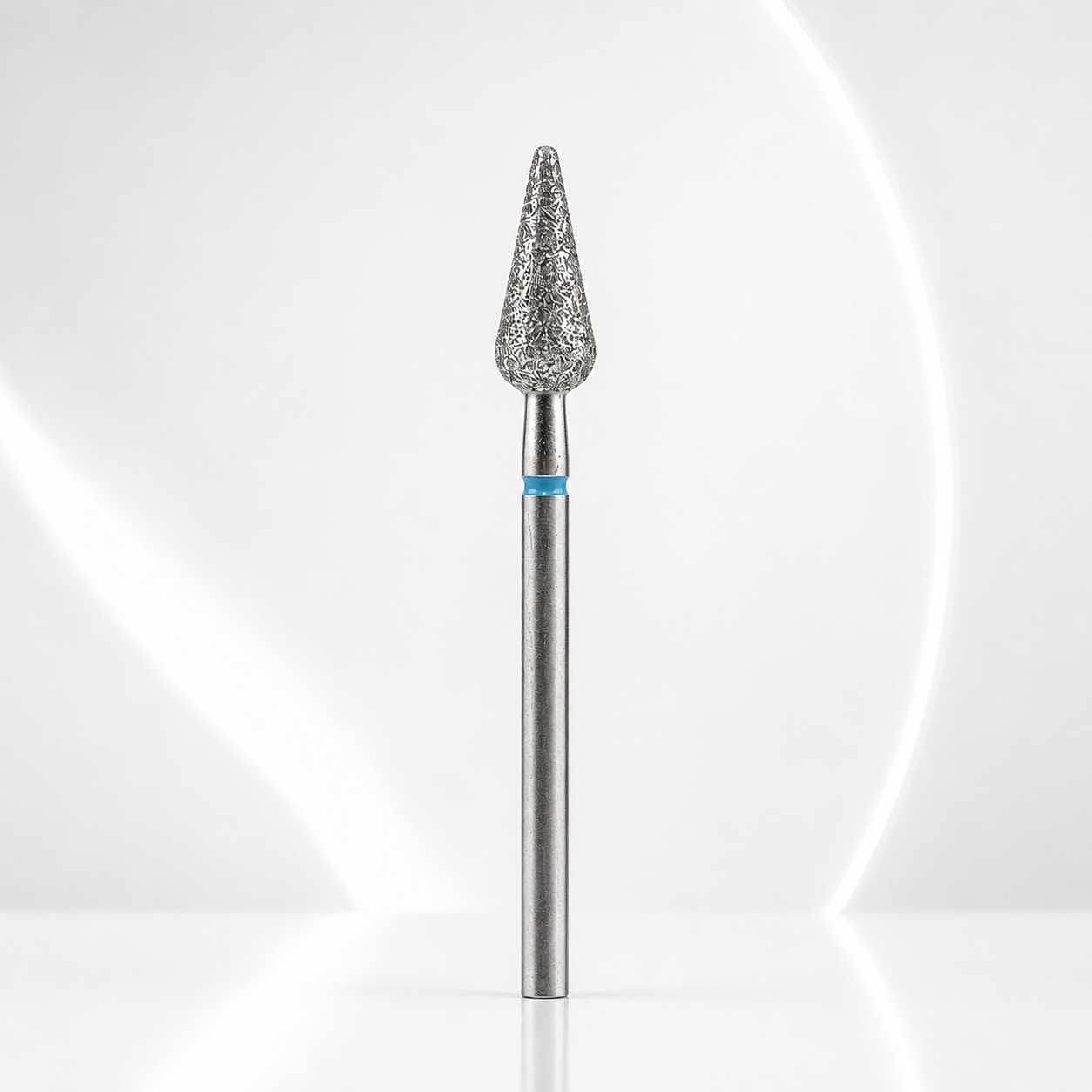 Diamond nail drill bit rounded pear blue EXPERT head diameter 5 mm / working part 12 mm