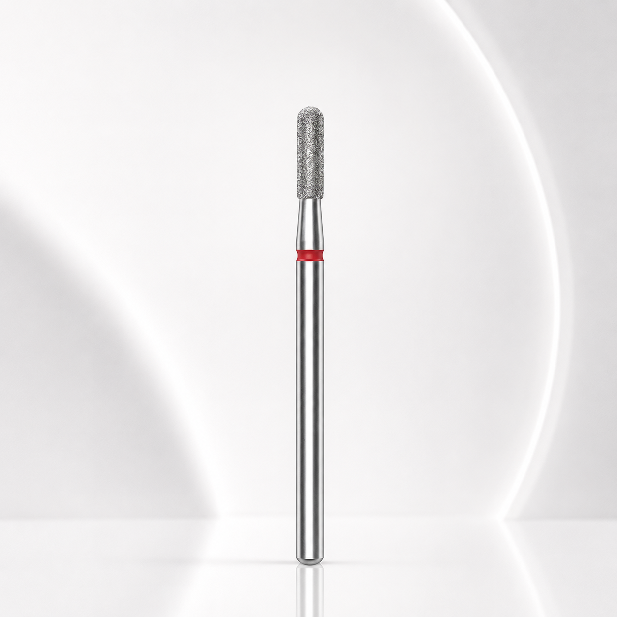 Diamond nail drill bit rounded cylinder red EXPERT head diameter 2,3 mm / working part 8 mm