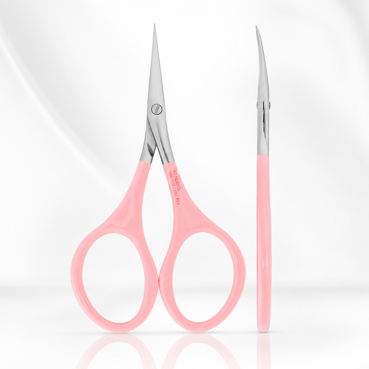 Pink cuticle scissors BEAUTY & CARE 11 TYPE 1