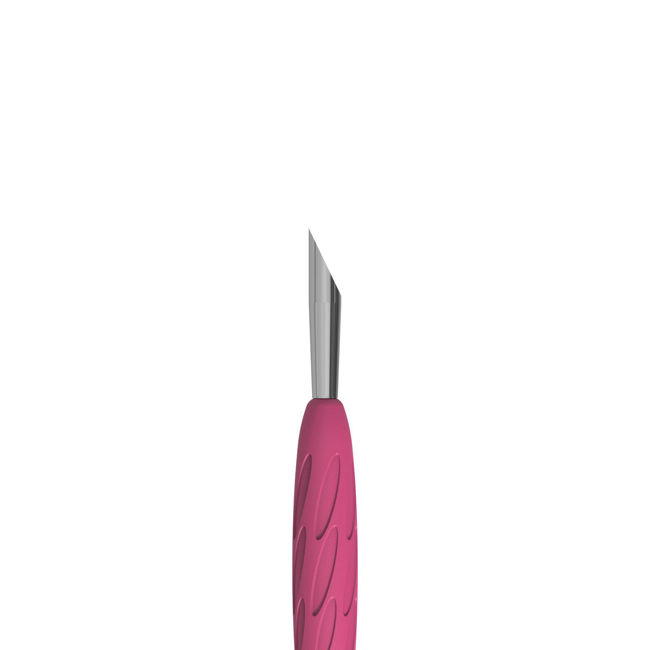 Manicure pusher Gummy with silicone handle UNIQ 11 TYPE 2 (beveled and loop pusher)
