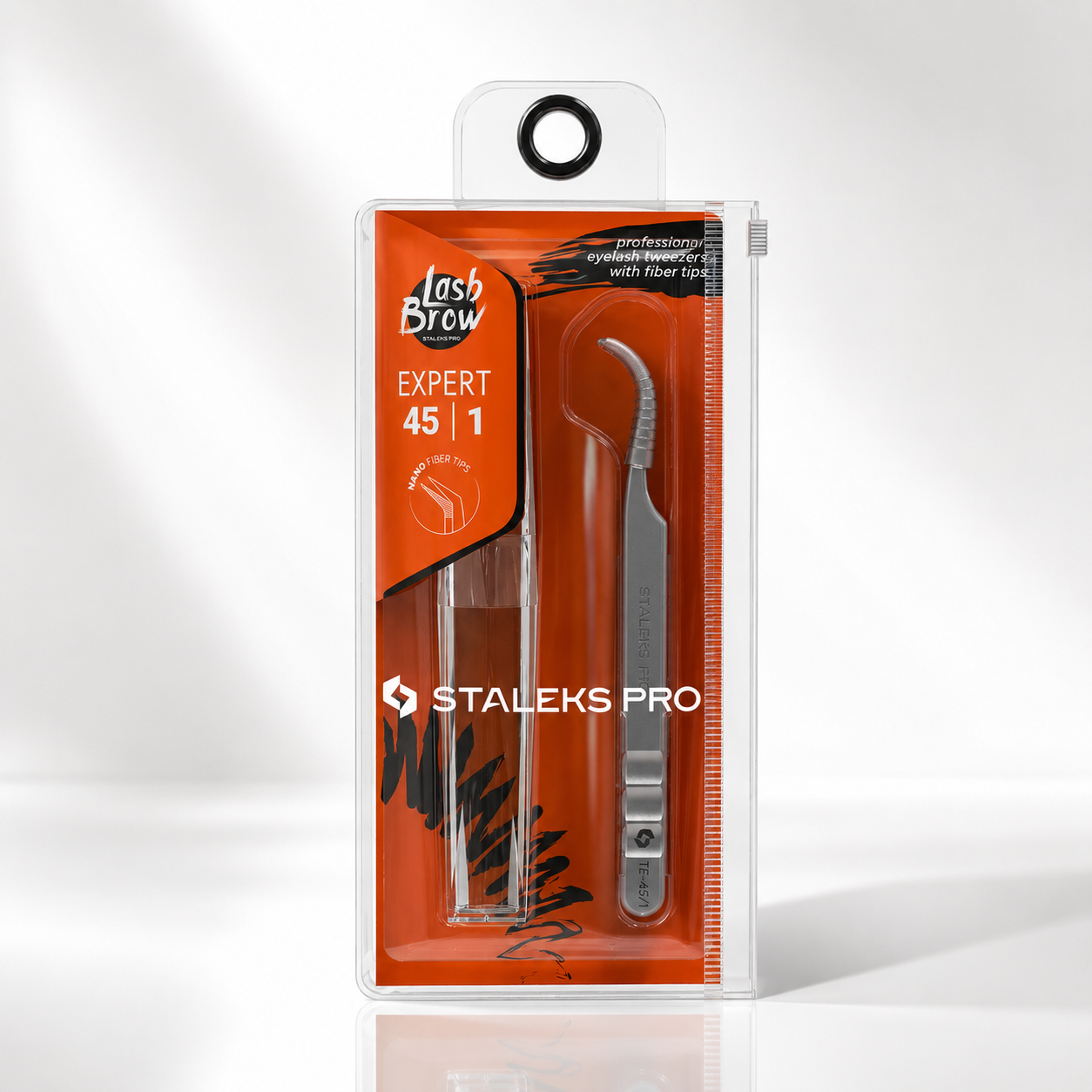 Professional Eyelash Tweezers with Fiber Tips EXPERT 45 TYPE 1