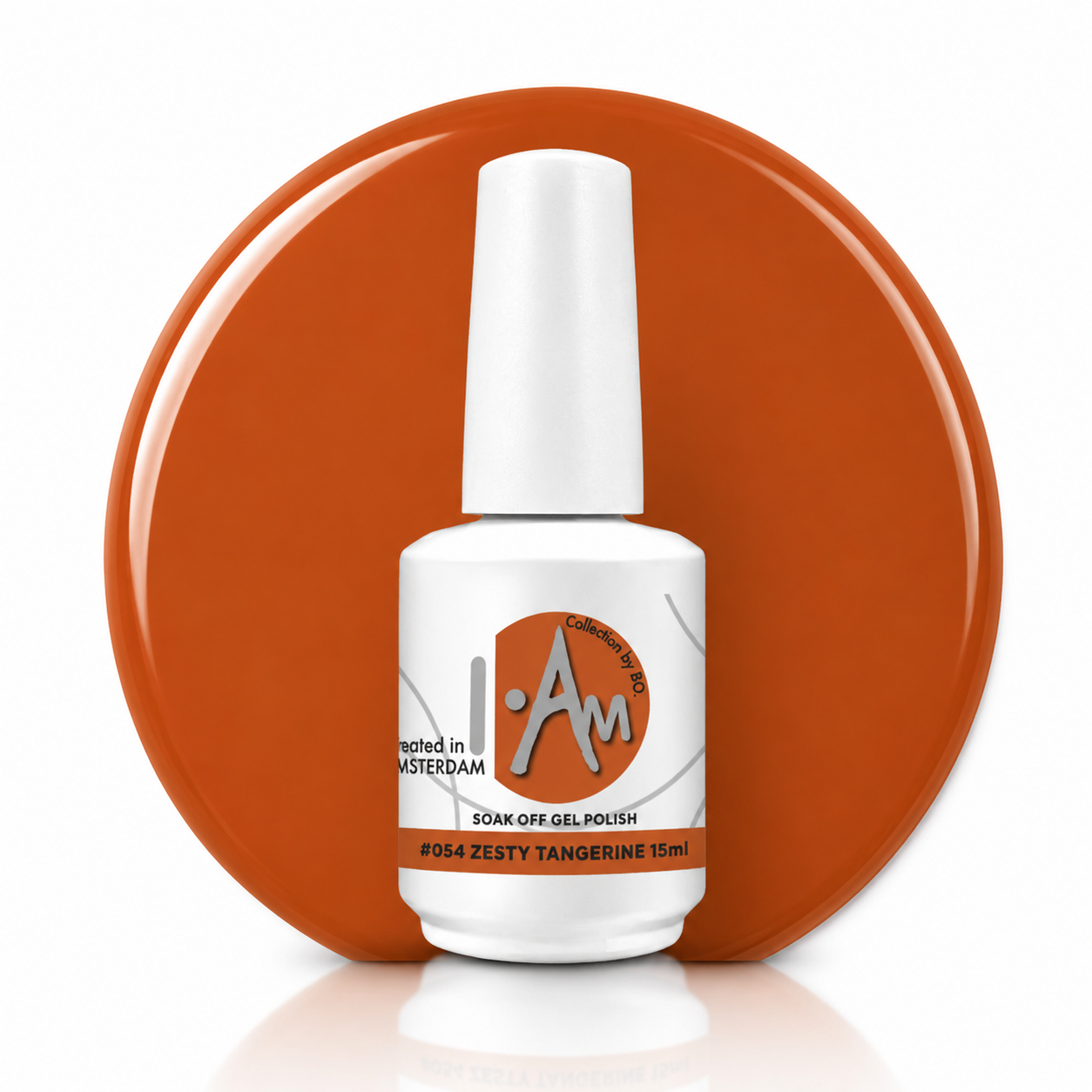 I.Am by BO. Soak Off Gel Polish #054 Zesty Tangerine 15ml