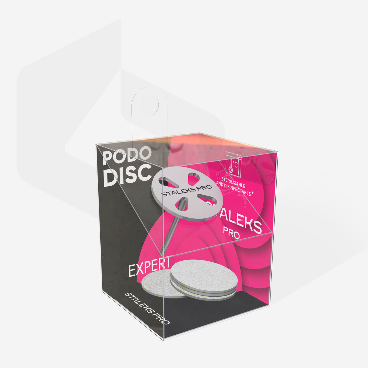 Disposable white files for pedicure disc PODODISC M EXPERT 180 grit (50 pcs)