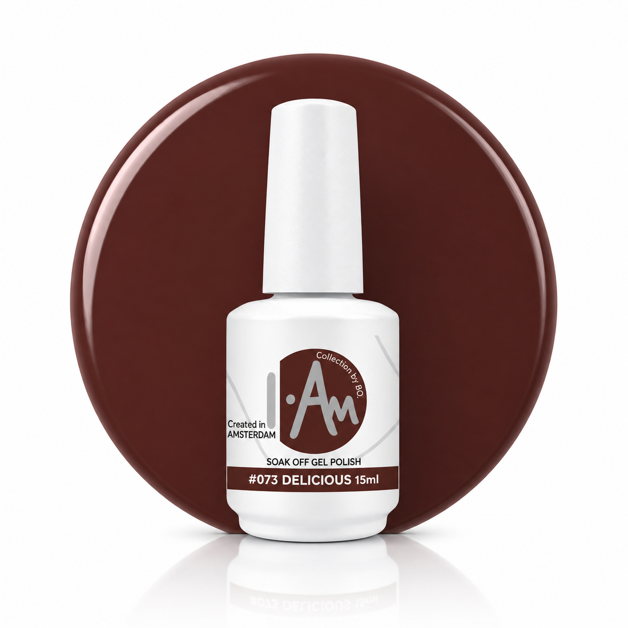 I.Am by BO. Soak Off Gel Polish #074 Reddish 15ml