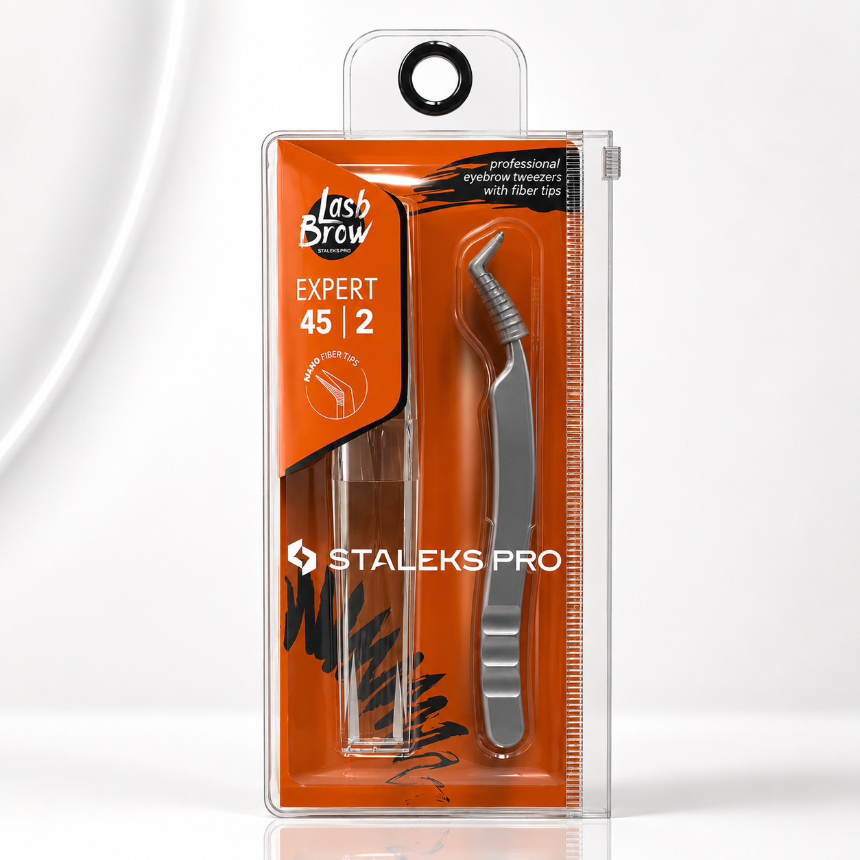 Professional Eyelash Tweezers with Fiber Tips EXPERT 45 TYPE 2