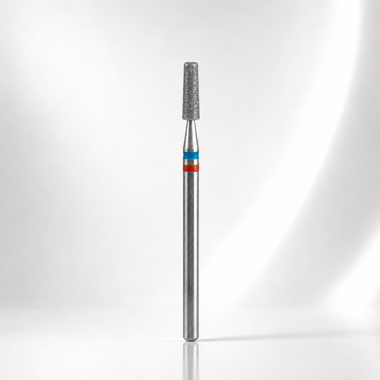 STALEKS Diamond nail drill bit DUO cone red-blue EXPERT head diameter 2,5 mm / working part 8 mm