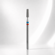 STALEKS Diamond nail drill bit DUO cone red-blue EXPERT head diameter 2,5 mm / working part 8 mm