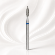 🎁 Diamond nail drill bit pointed flame blue EXPERT head diameter 2,1 mm / working part 8 mm (100% off)