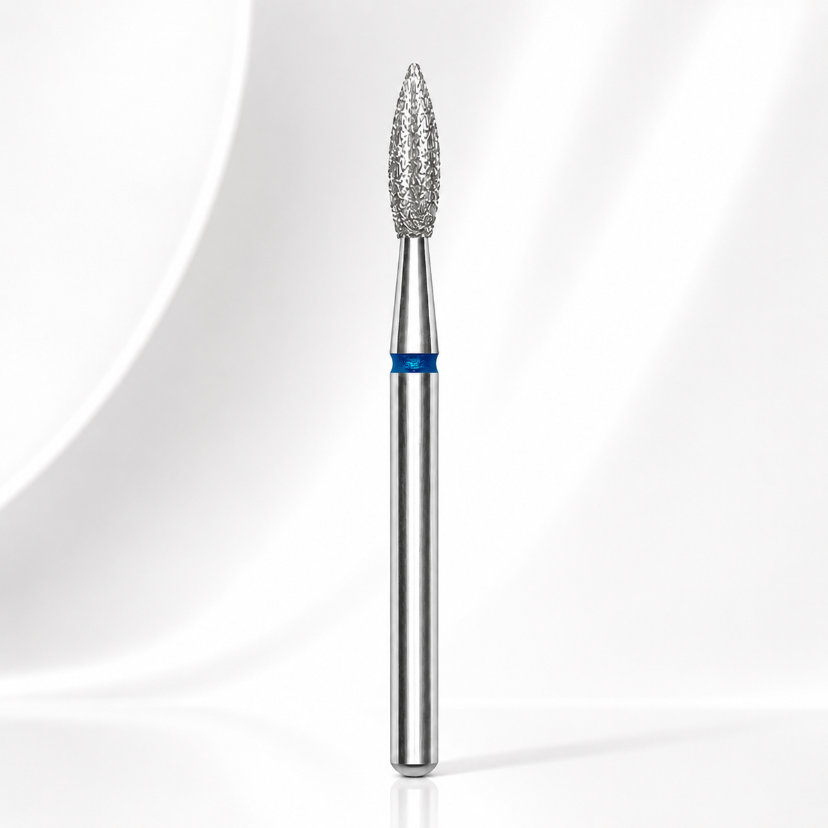 🎁 Diamond nail drill bit pointed flame blue EXPERT head diameter 2,3 mm / working part 8 mm (100% off)