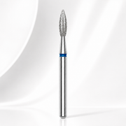 🎁 Diamond nail drill bit pointed flame blue EXPERT head diameter 2,3 mm / working part 8 mm (100% off)