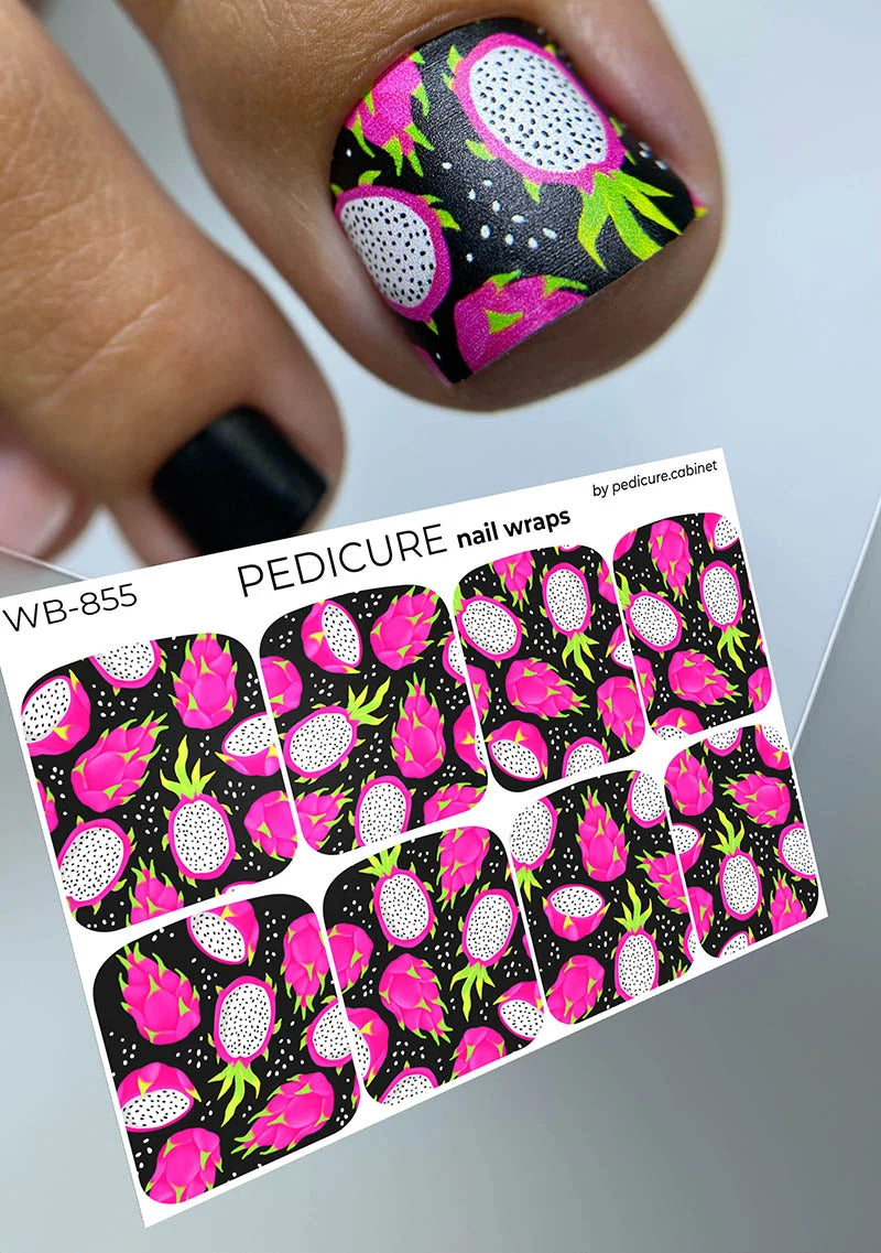 Dragon Fruit. Large. Pedicure  Nail wrap WB-855