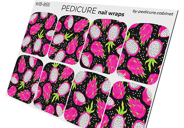 Dragon Fruit. Large. Pedicure  Nail wrap WB-855