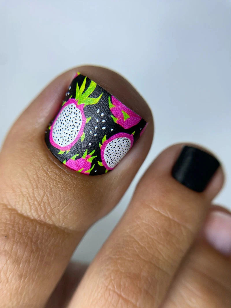 Dragon Fruit. Large. Pedicure  Nail wrap WB-855