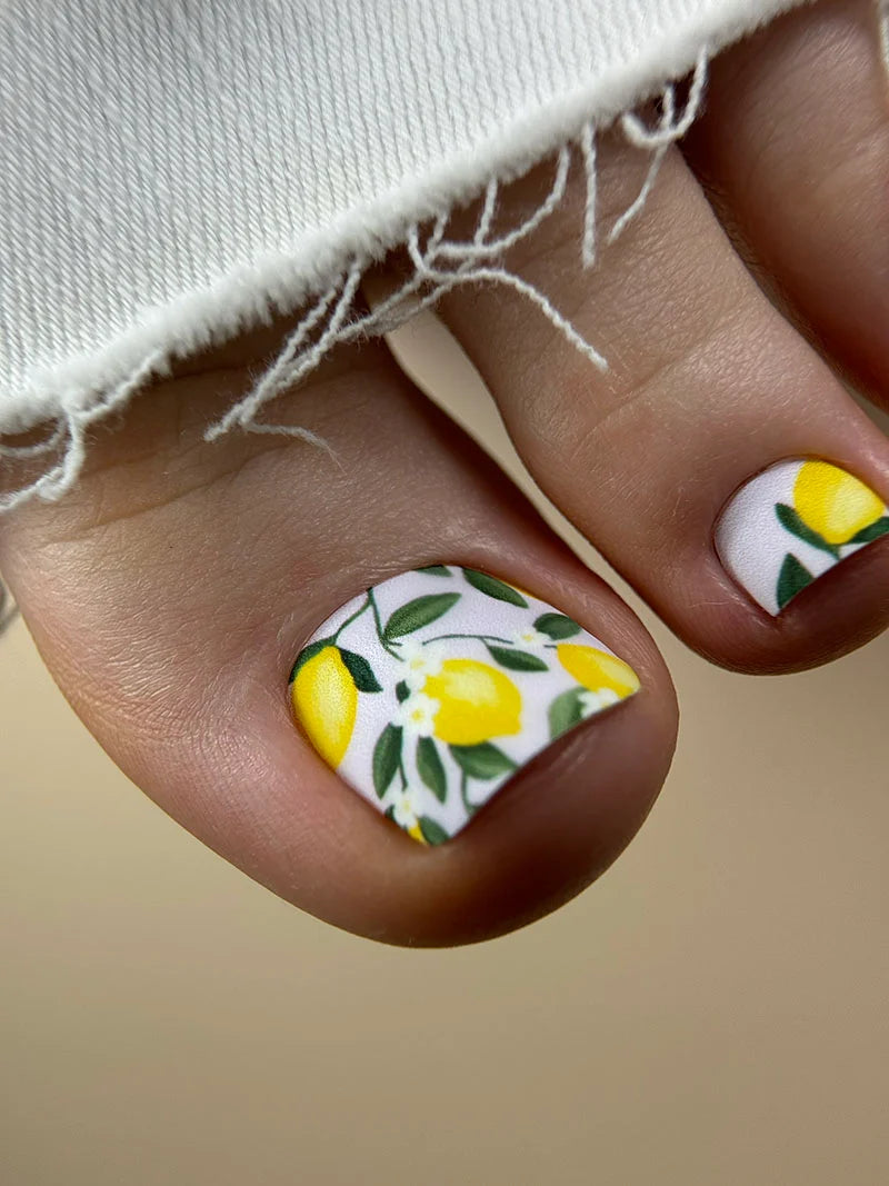 Pedicure Lemons. Nail wraps WR-484