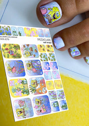 Pedicure nail wraps.SpongeBob. WR-679