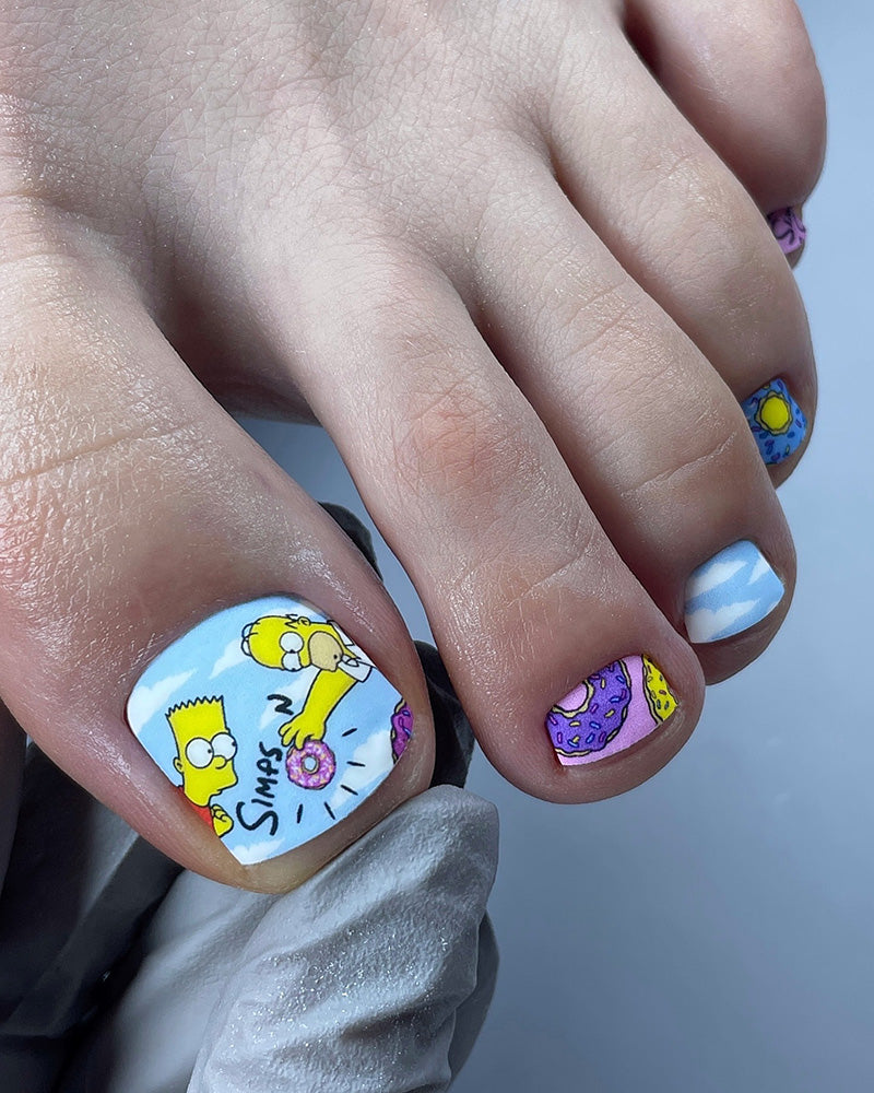 Pedicure nail wraps. The Simpsons WR-671