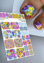 Pedicure nail wraps. The Simpsons WR-671