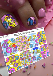 Pedicure wraps. Large. The Simpsons.Cartoon WB-669