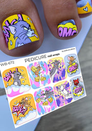 Pedicure wraps. Large. Tom&Jerry. Cartoon WB-672