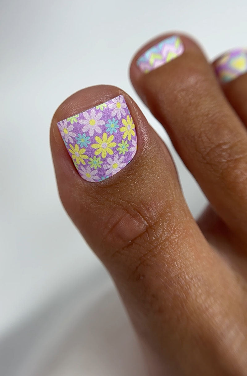 Pedicure Mix. Hearts, Circles, Flowers. Nail wrap WR-720 - image 5
