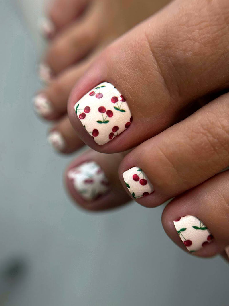 Pedicure Cherry. Nail wrap WR-751 - image 2