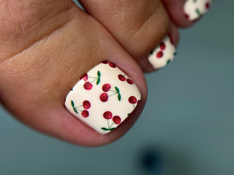 Pedicure Cherry. Nail wrap WR-751 - image 4