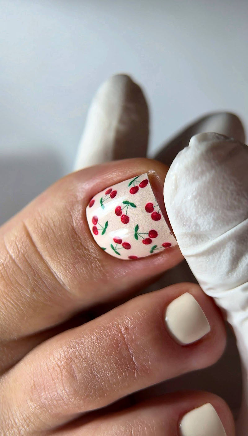 Pedicure Cherry. Nail wrap WR-751 - image 6