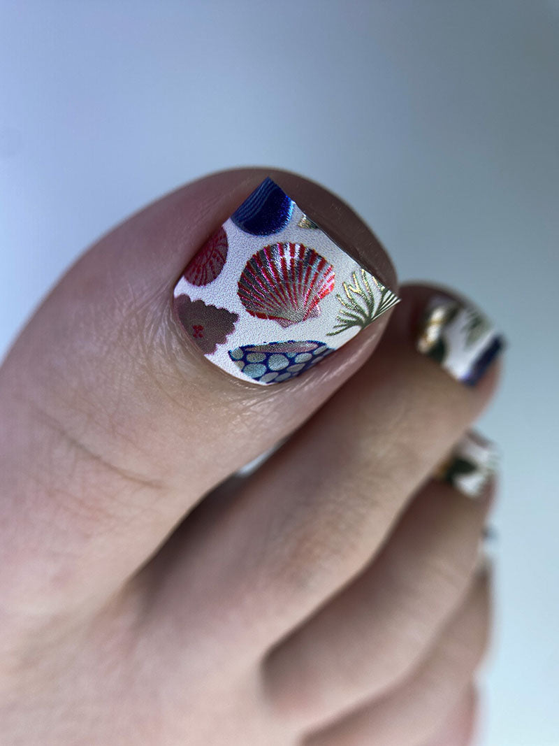 Pedicure Marine. Colored foil. Nail wrap WR-761 - image 3