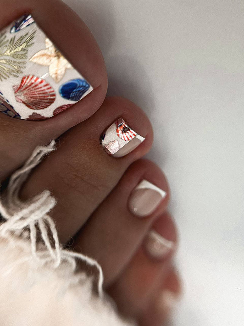 Pedicure Marine. Colored foil. Nail wrap WR-761 - image 4